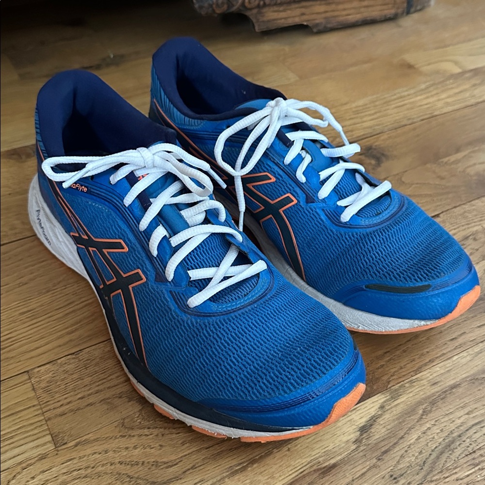 ASICS Dynaflyte Men's Blue and Orange Running Shoes size 11 US - Picture 4 of 6